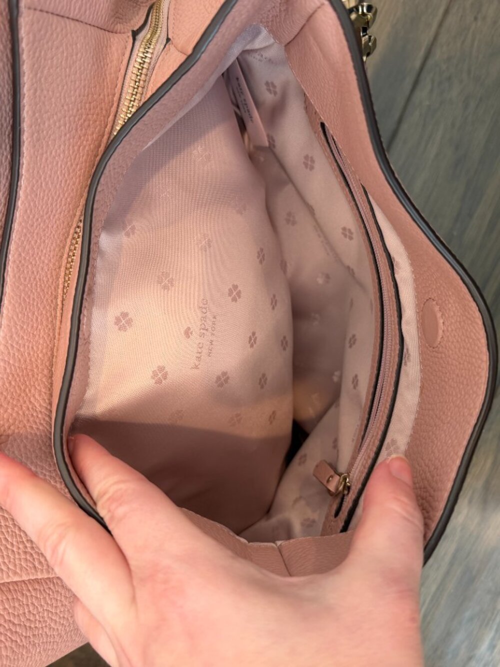 Kate Spade Hailey Pink Large Leather Shoulder Bag - Picture 8 of 10